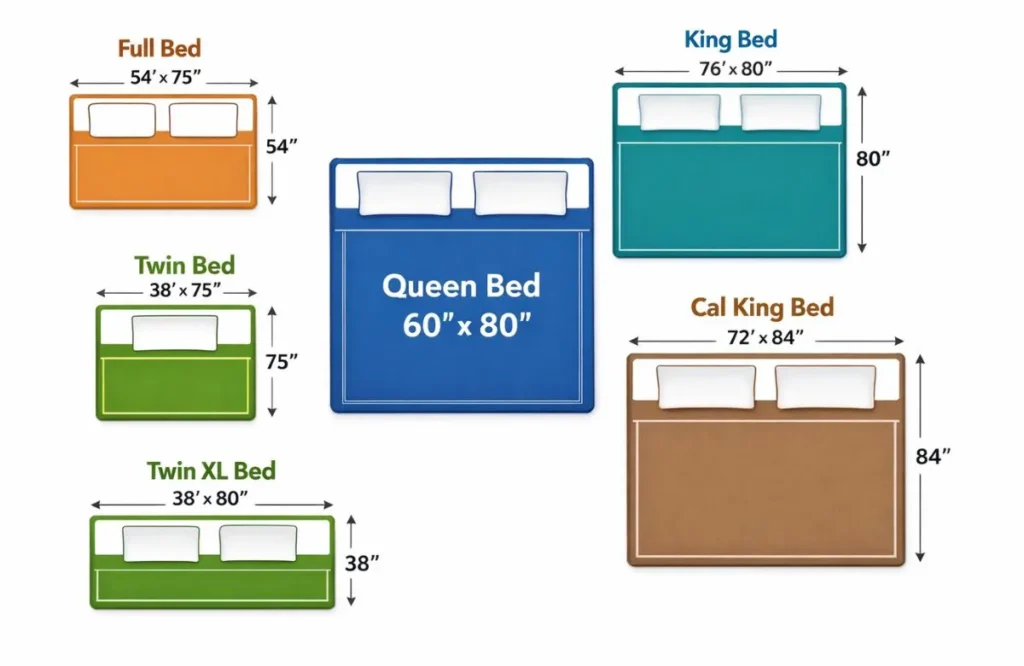 queen-bed-measurements-compared-to-other-bed-sizes