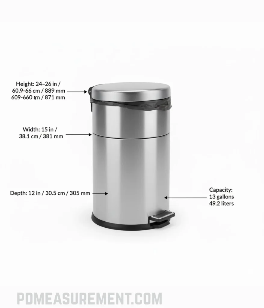 standard-kitchen-trash-can-dimensions